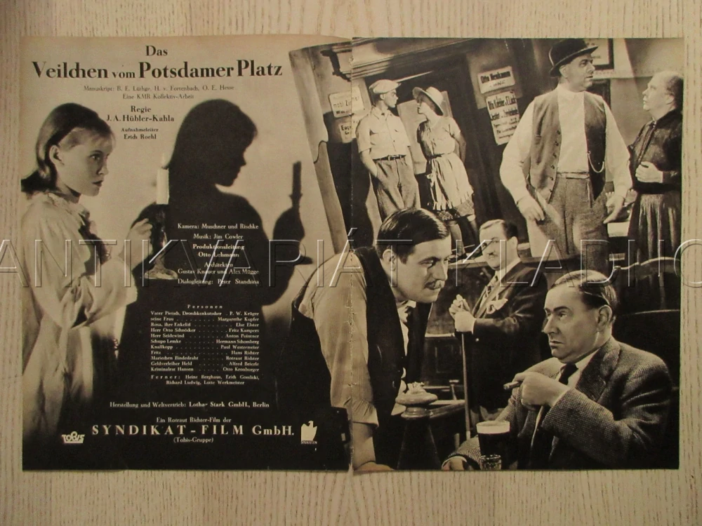 DAS VEILCHEN VOM POTSDAMER PLATZ, P. W. KRÜGER, E. ELSTER, F. KAMPERS, FILM SRN, FILM KURIER VBŠ Č. 2562
