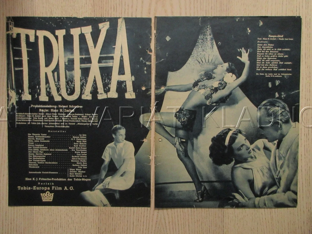 TRUXŮV ZÁHADNÝ PŘÍPAD, LA JANA, H. STELZER, C. LUCAS, FILM SRN, FILM KURIER VBŠ Č. 2564