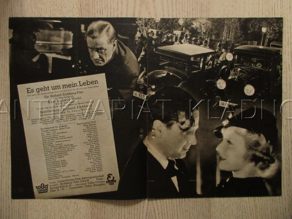 ES GEHT UM MEIN LEBEN, K. L. DIEHL, K. JANTZEN, T. LINGEN, FILM SRN, FILM KURIER VBŠ Č. 2570