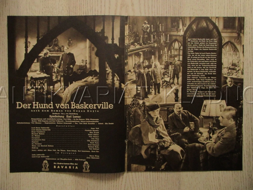 PES BASKERVILLSKÝ, R: K. LAMAČ, P. VOSS, F. KAYSSLER, FILM SRN, FILM KURIER VBŠ Č. 2571