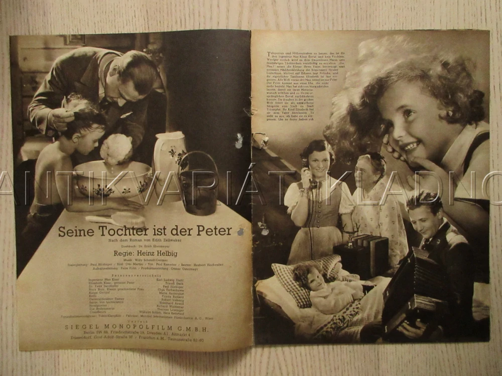SEINE TOCHTER IST DER PETER, K. L. DIEHL, P. HÖRBIGER, O. TSCHECHOWA, FILM RAKOUSKO, FILM KURIER VBŠ Č. 2578