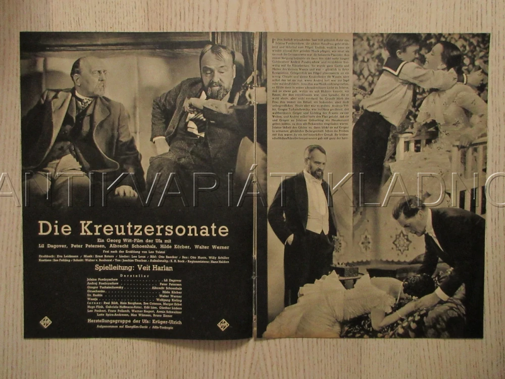 KREUTZEROVA SONATA, LIL DAGOVER, P. PETERSEN, H. KORBER, FILM SRN, FILM KURIER VBŠ Č. 2594