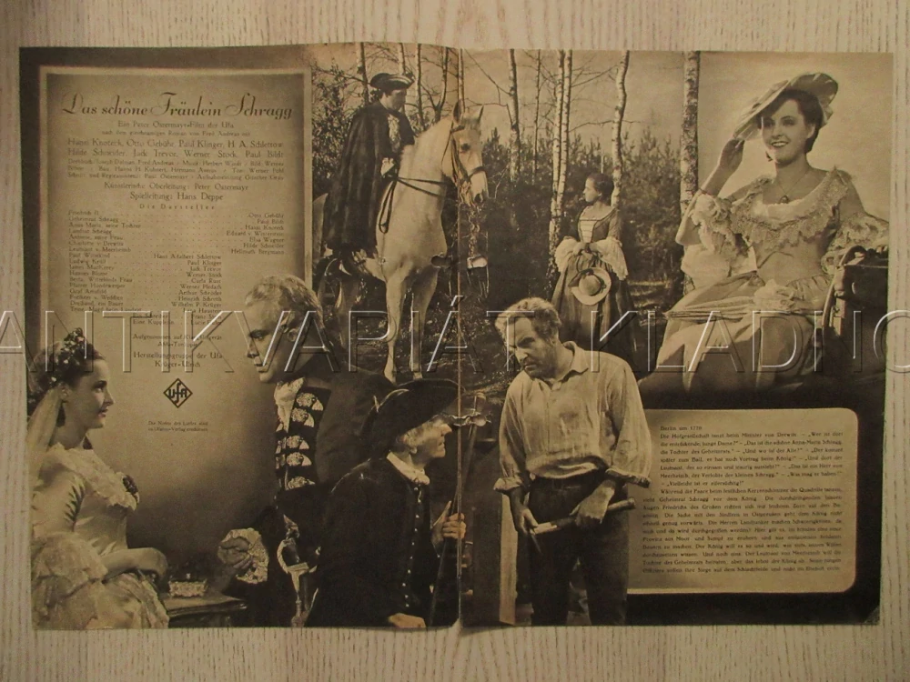 DAS SCHÖNE FRÄULEIN SCHRAGG, O. GEBUHR, P. BILDT, H. KNOTECK, FILM SRN, FILM KURIER VBŠ Č. 2601