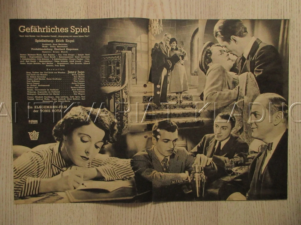 GEFÄHRLICHES SPIEL, J. JUGO, H. LIEDTKE, K. MARTELL, FILM SRN, FILM KURIER VBŠ Č. 2623