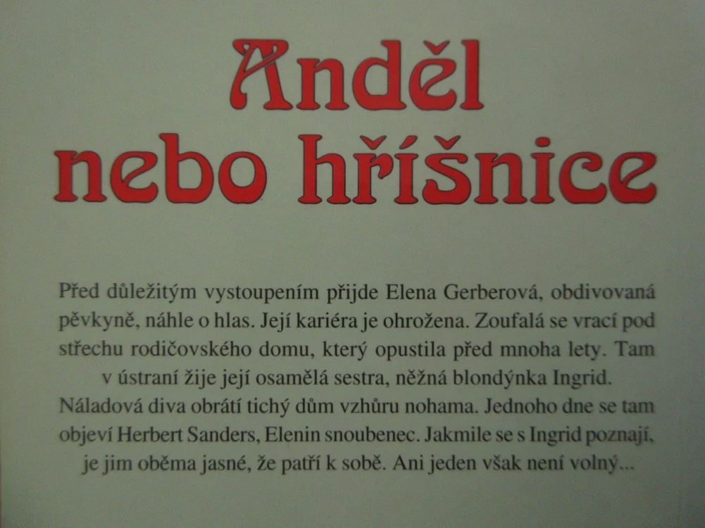 ANDĚL NEBO HŘÍŠNICE, FRIEDA BIRKNER-MAHLEROVÁ, **an