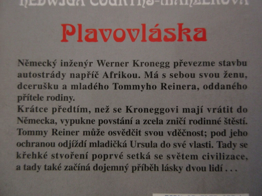 PLAVOVLÁSKA, HEDWIGA COURTHS-MAHLEROVÁ, **an