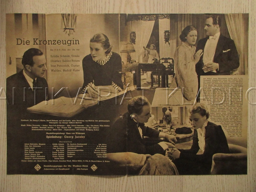 KORUNNÍ SVĚDKYNĚ, S. SCHMITZ, S. PETERS, I. PETROVICH, FILM SRN, FILM KURIER VBŠ Č. 2631