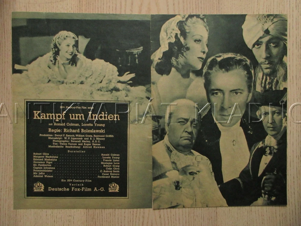 DOBYVATEL INDIE, R. COLMAN, L. YOUNG, C. CLIVE, FILM USA, FILM KURIER VBŠ Č. 2633