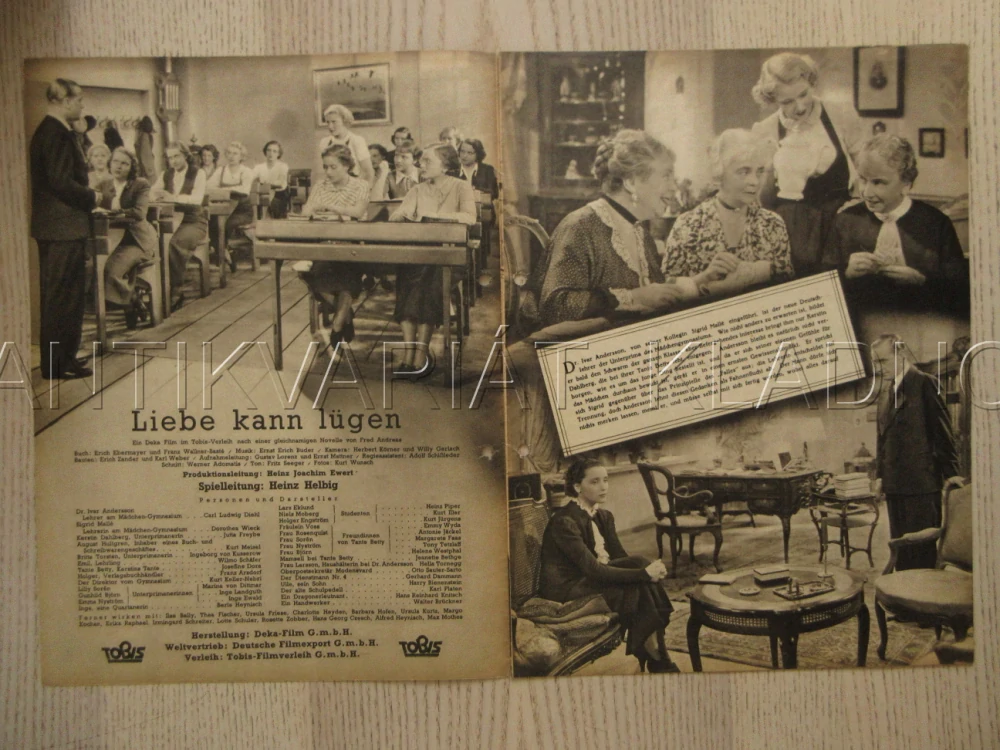 LIEBE KANN LÜGEN, C. L. DIEHL, K. MEISEL, D. WIECK, FILM SRN, FILM KURIER VBŠ Č. 2659