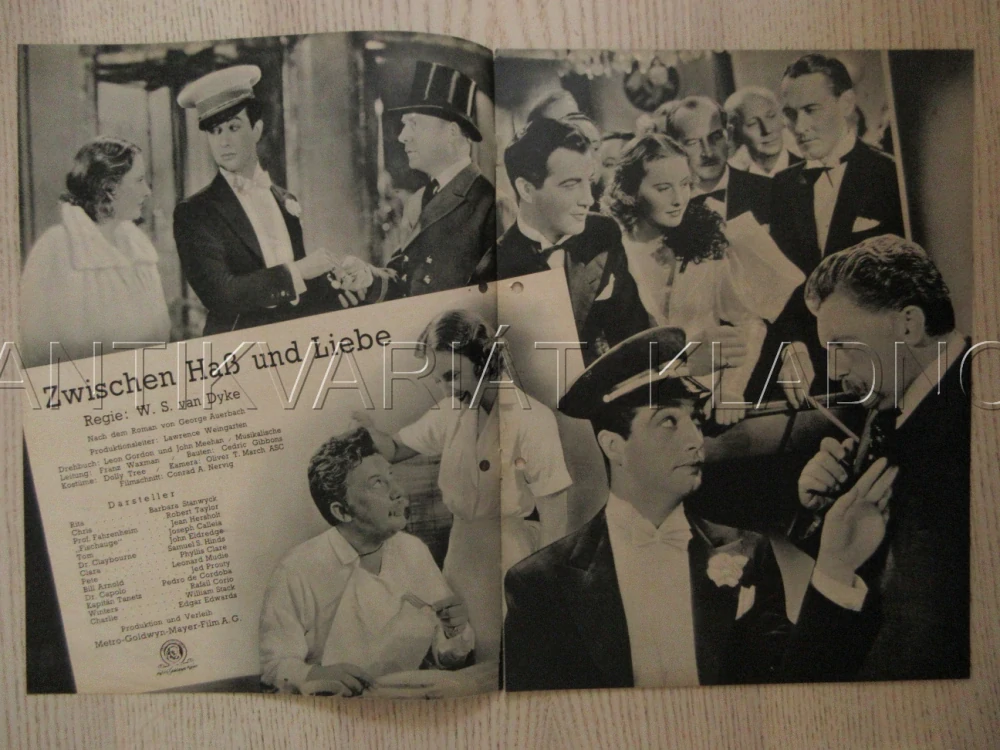 HIS BROTHER'S WIFE, B. STANWYCK, R. TAYLOR, J. HERSHOLT, FILM USA, FILM KURIER VBŠ Č. 2676
