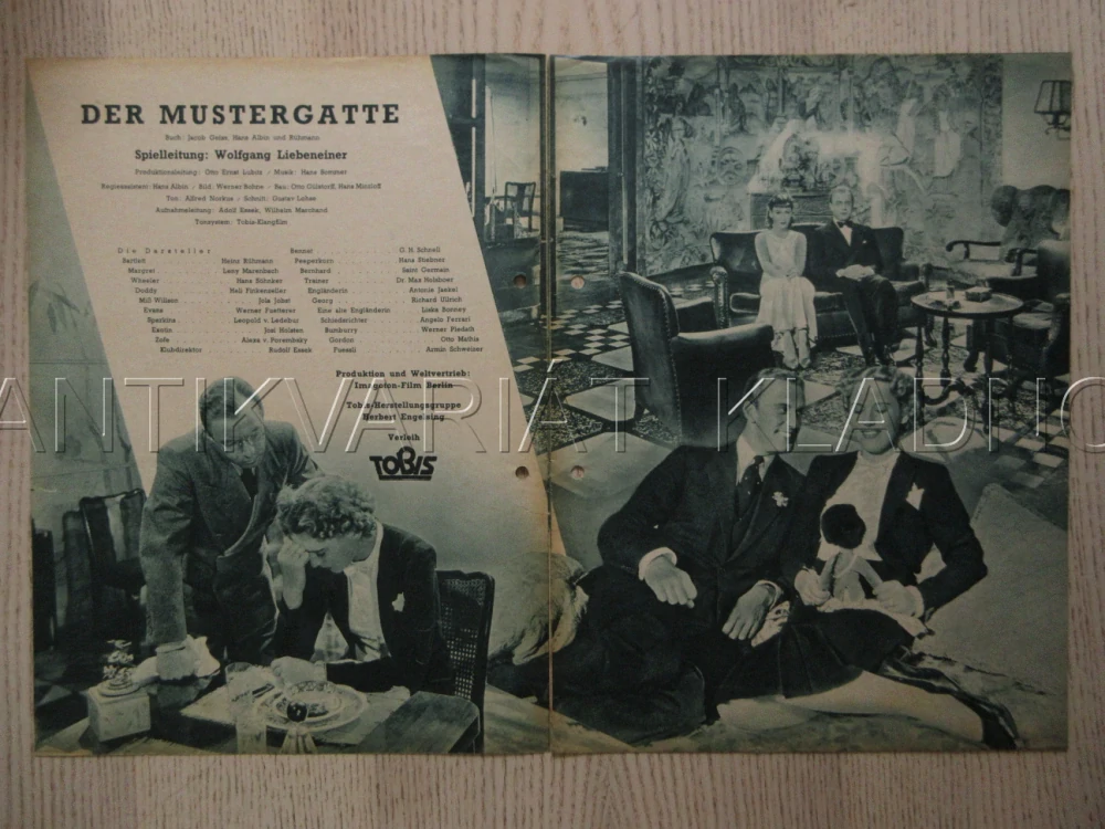 VZORNÝ MANŽEL, H. RÜHMANN, L. MARENBACH, J. JOBST, FILM SRN, FILM KURIER VBŠ Č. 2690