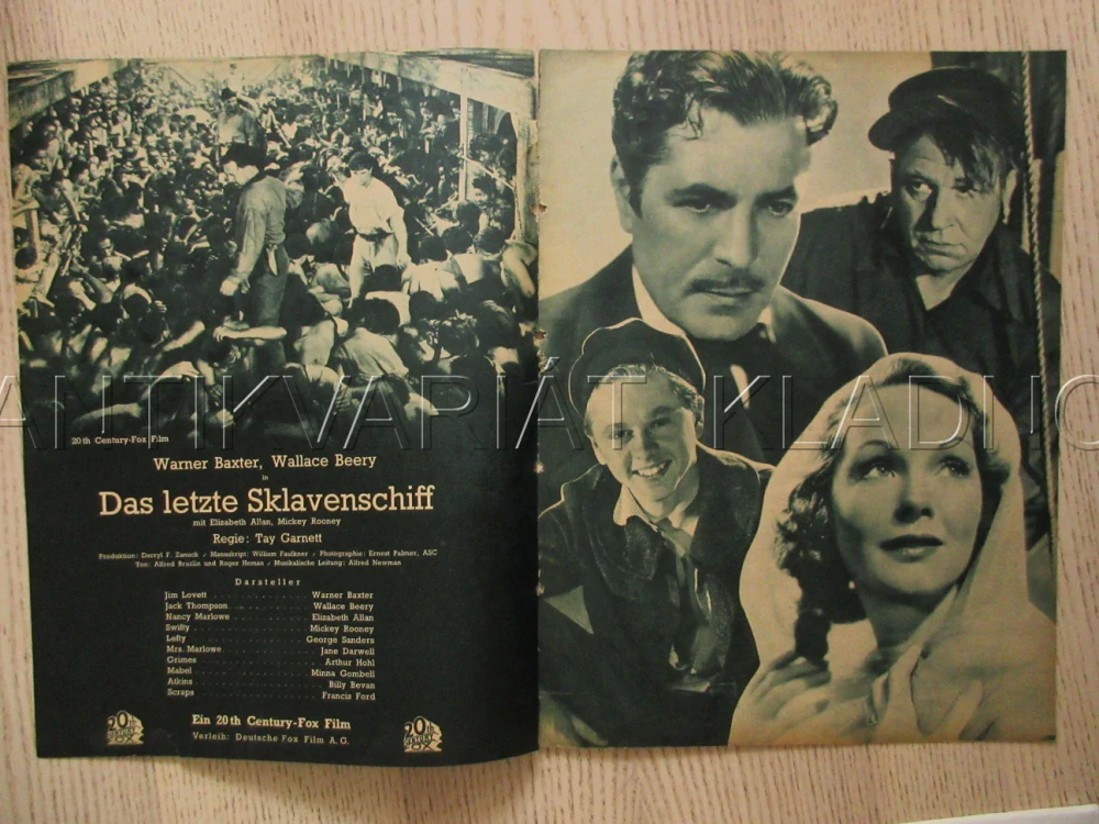 POSLEDNÍ OTROKÁŘ, W. BAXTER, W. BEERY, E. ALLAN, FILM USA, FILM KURIER VBŠ Č. 2696