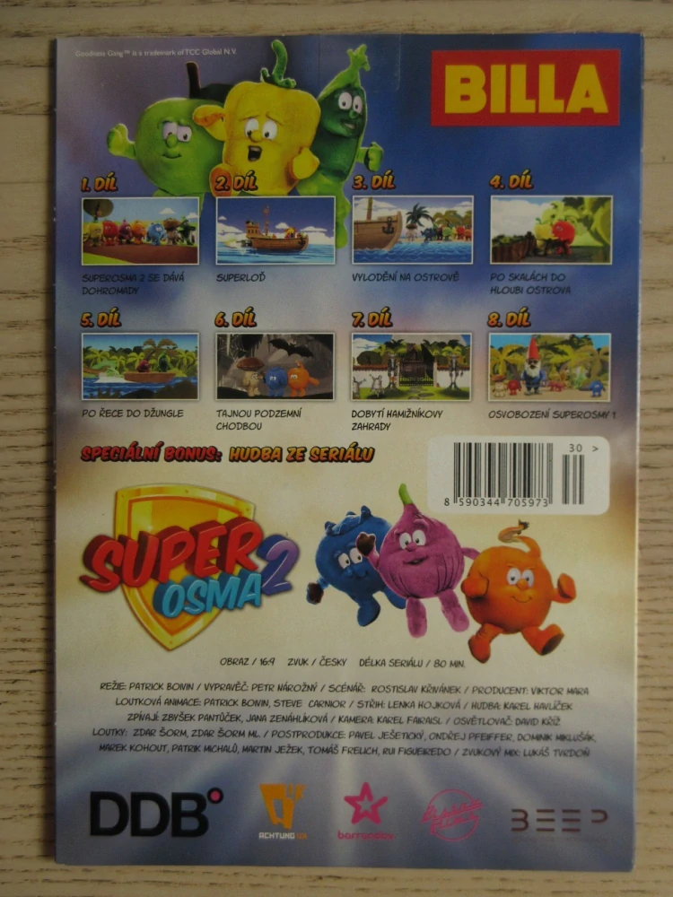 SUPEROSMA 2, BILLA, DVD FILM ČR