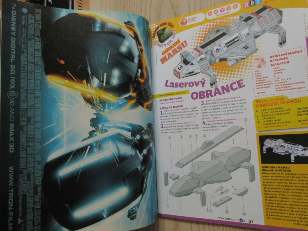 ABC, 1/2011, KOMPLETNÍ DÉČKA, VESMÍR, BITEVNÍK ALIGATOR