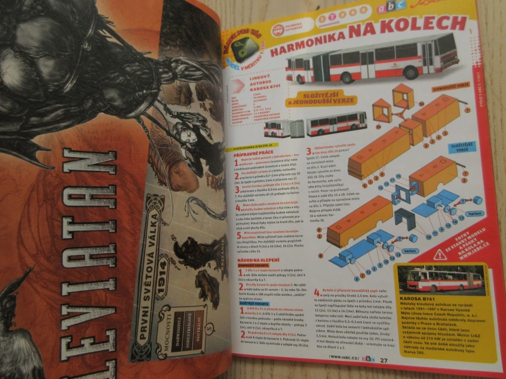 ABC, 7/2011, KOMPLETNÍ DÉČKA, VESMÍR, DOPRAVA, AUTOBUS