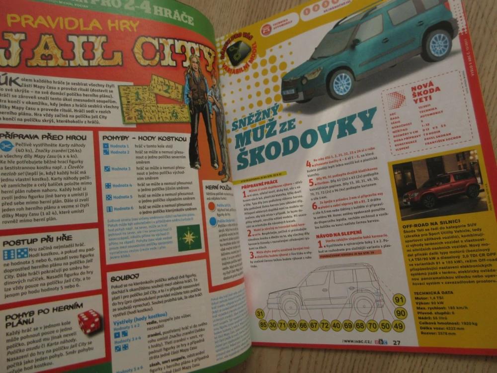 ABC, 12/2011, KOMPLETNÍ DÉČKA, DOPRAVA, ŠKODA YETI