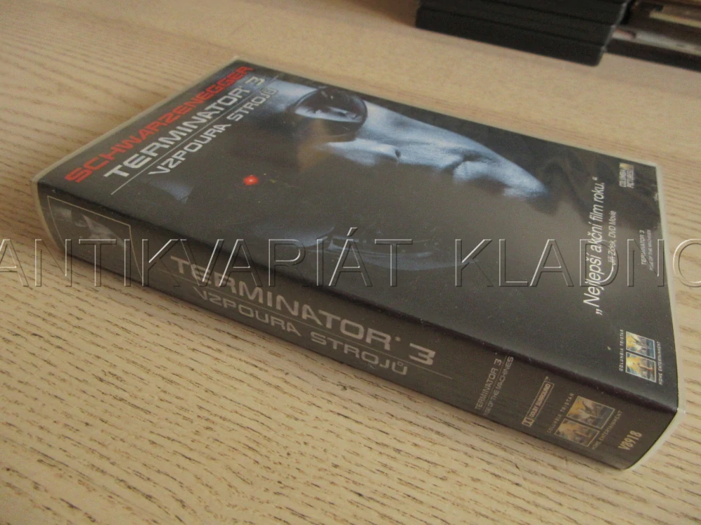 TERMINÁTOR 3., VZPOURA STROJŮ, SCHWARZENEGGER, VHS