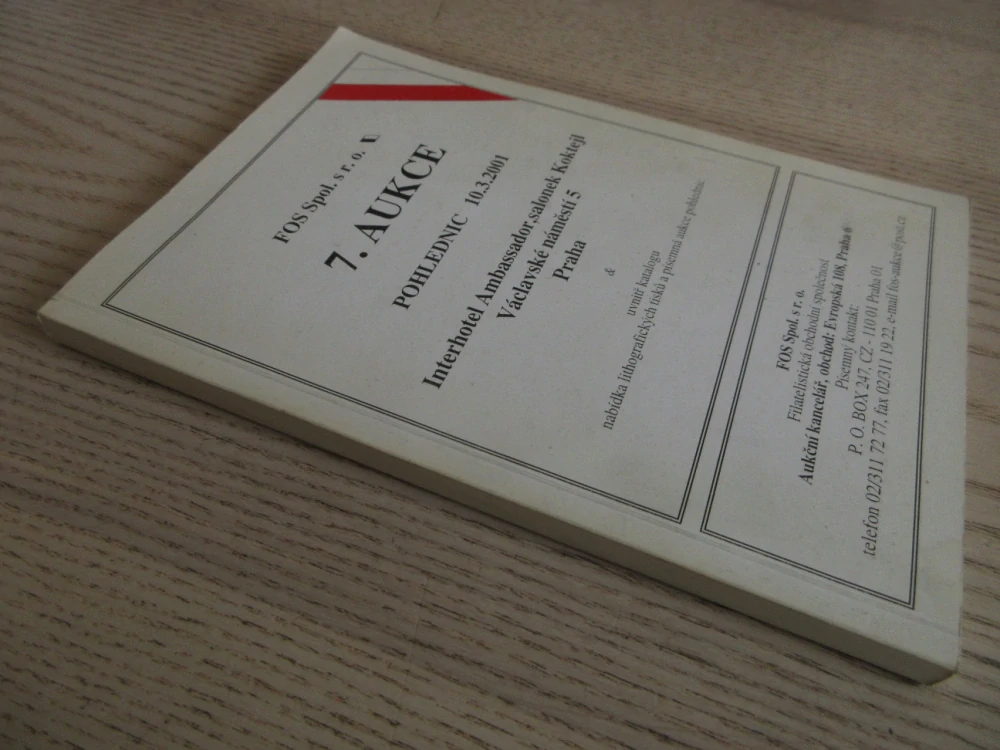 7. AUKCE POHLEDNIC A LITHOGRAFICKÝCH TISKŮ, **an
