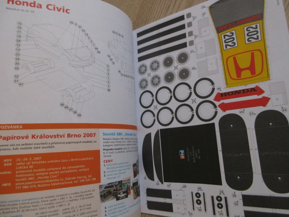 ABC, 1/2007, KOMPLETNÍ DÉČKA, HONDA CIVIC