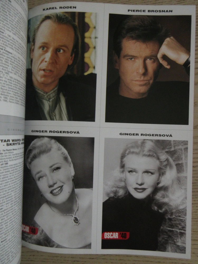 FILMOVÝ ČASOPIS CINEMA, Č. 10/99, KAREL RODEN, PIERCE BROSNAN, GINGER ROGERS, SAMUEL L. JACKSON AJ.