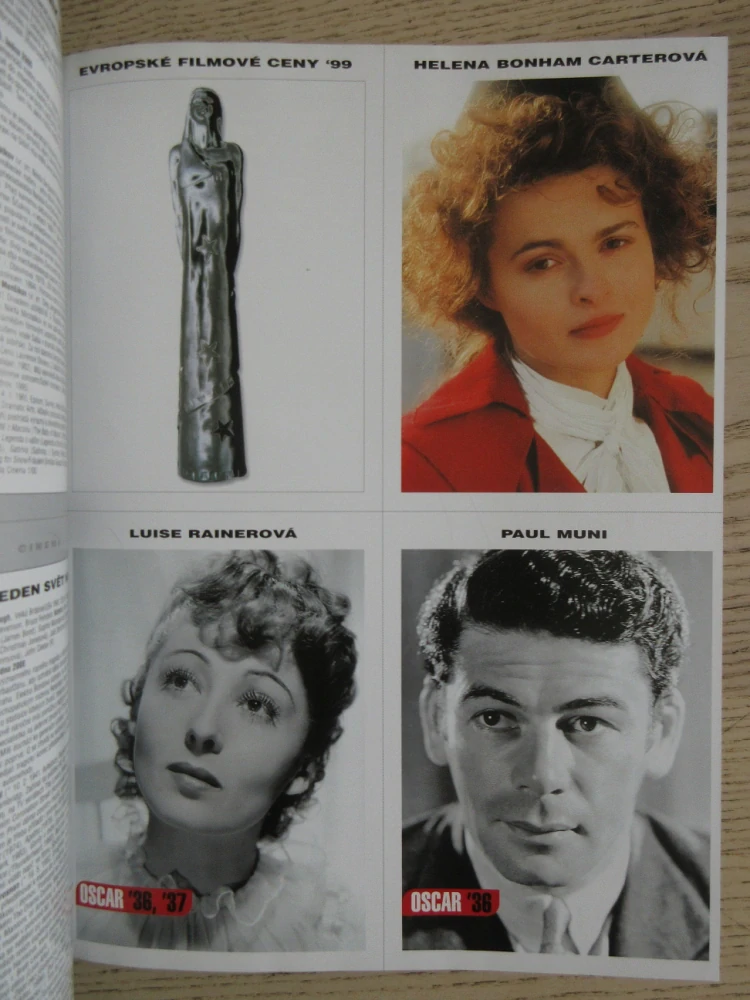 FILMOVÝ ČASOPIS CINEMA, Č. 2/2000, LUISE RAINER, PAUL MUNI, HELENA BONHAM CARTER, EVA HOLUBOVÁ, DAVID FINCHER, RUSSELL CROWE, JEAN-MARC BARR AJ.