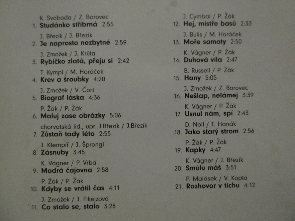 HANA ZAGOROVÁ, NEJVĚTŠÍ HITY, CD HUDBA