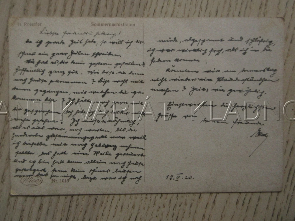 MUŽ, ŽENA, PÁR, LÁSKA, SOMMERNACHTSTRAUN, KAPLE, H. ROESSLER