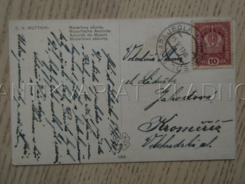 MOZARTOVY AKORDY, C. V. MUTTICH, KLAVÍR, NOTY, PORTRÉT