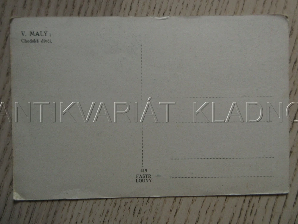 V. MALÝ, CHODSKÉ DÍVČÍ, KROJ