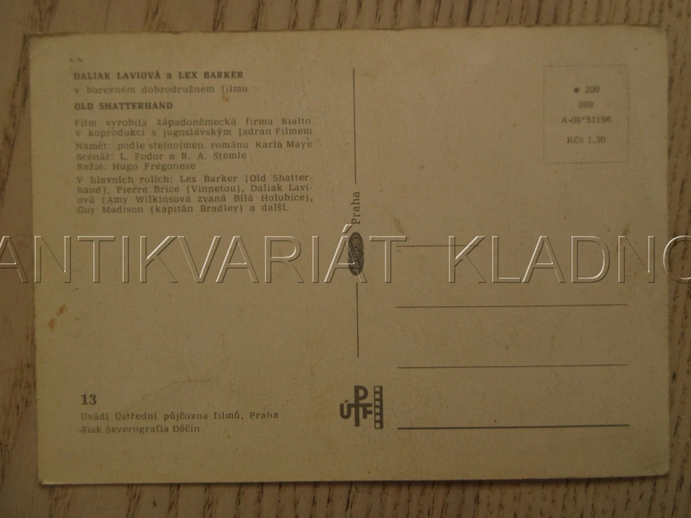 DALIAK LAVIOVÁ, LEX BARKER, OLD SHATTERHAND, Č. 13