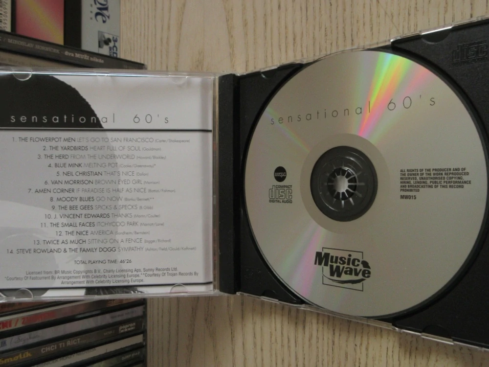 SENSATIONAL 60'S, VAN MORRISON, MOODY BLUES, THE BEE GEES A DALŠÍ, CD HUDBA