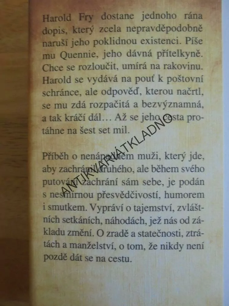 NEPRAVDĚPODOBNÁ POUŤ HAROLDA FRYE, R.JOYCEOVÁ, **an