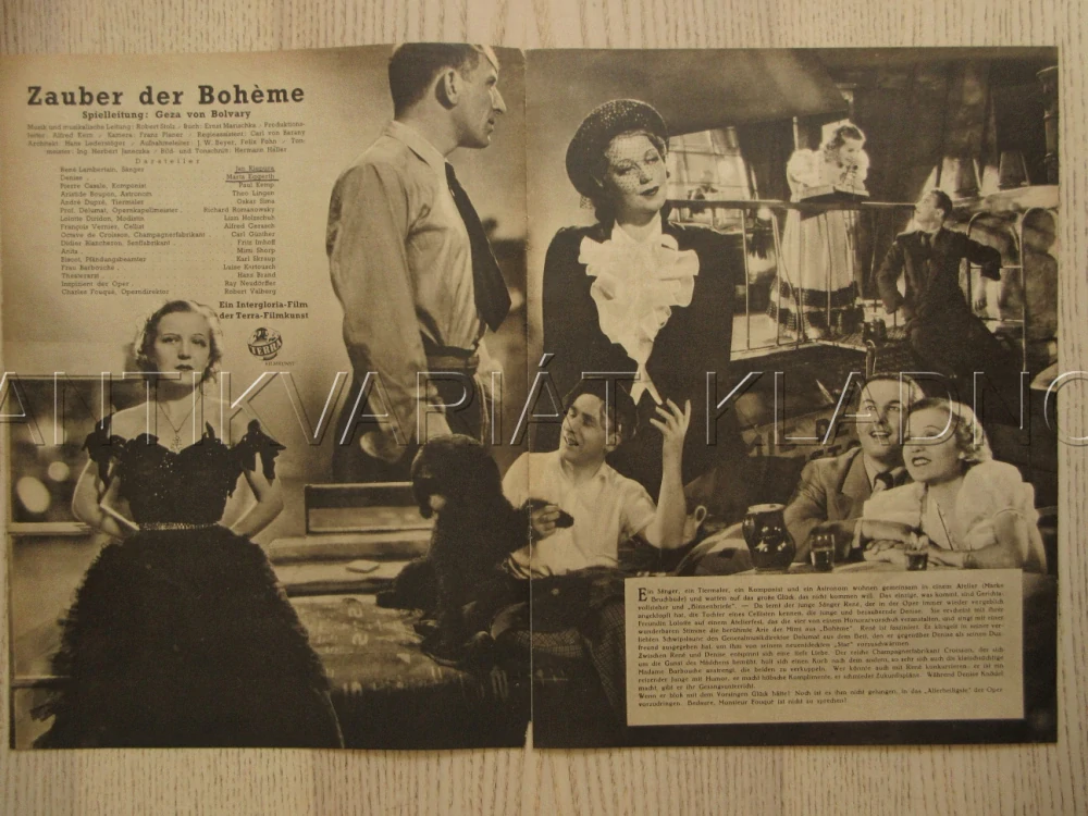 KOUZLO BOHÉMY, J. KIEPURA, M. EGGERTH, P. KEMP, FILM RAKOUSKO, FILM KURIER VBŠ Č. 2703