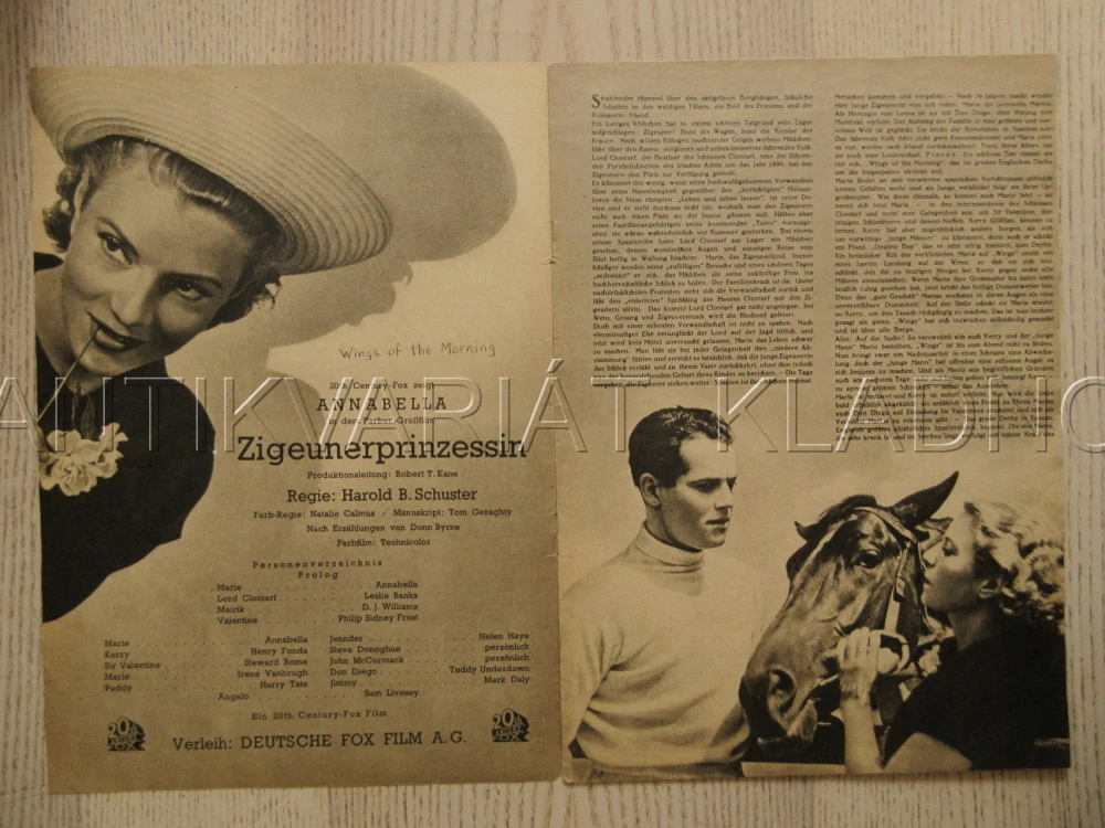 WINGS OF THE MORNING, ANNABELLA, L. BANKS, D. J. WILLIAMS, FILM VB, FILM KURIER VBŠ Č. 2709