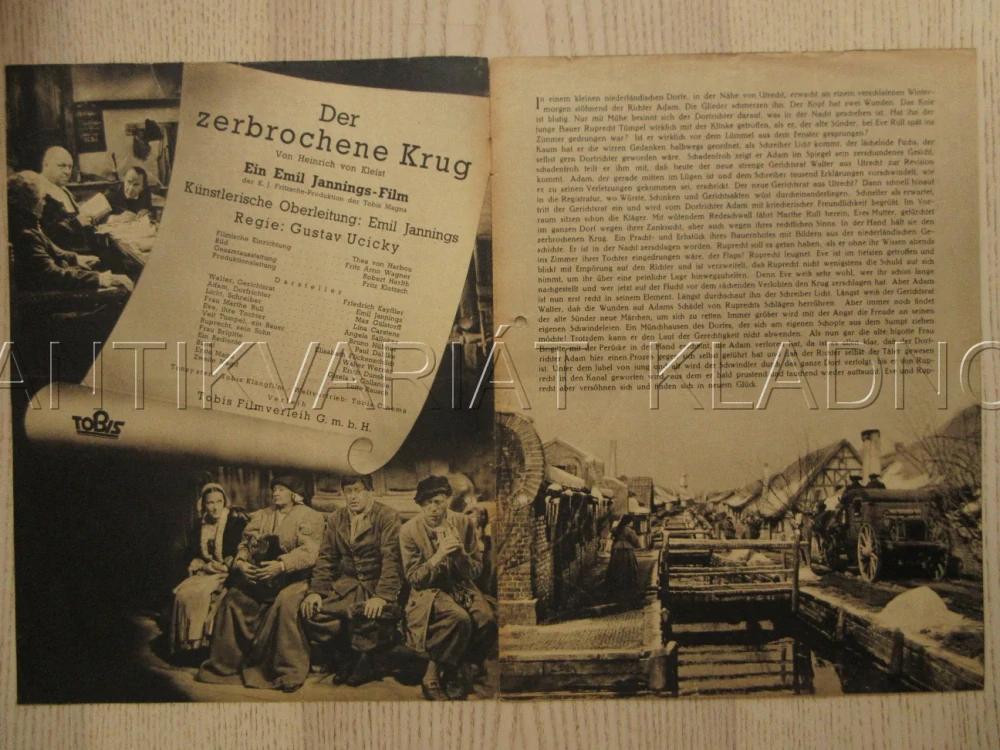 DER ZERBROCHENE KRUG, E. JANNINGS, B. HUBNER, M. GULSTORFF, FILM NĚM. ŘÍŠE, FILM KURIER VBŠ Č. 2710