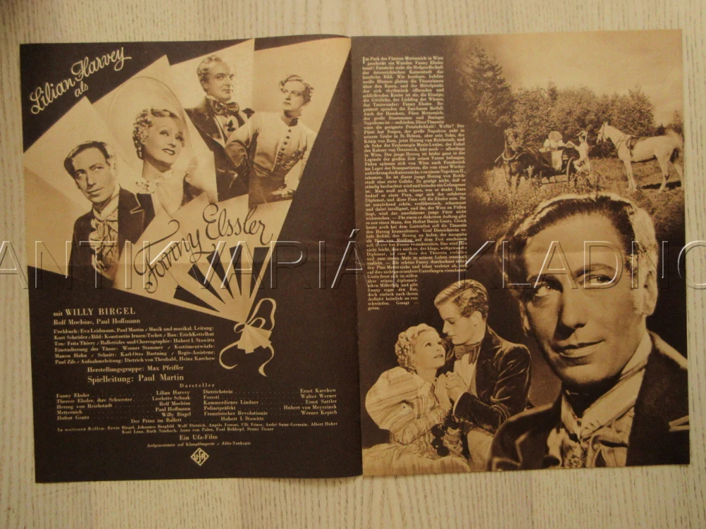 FANNY ELSSLEROVÁ, MILENKA ORLÍKOVA, L. HARVEY, H. VON MEYERINCK, L. SCHAAK, FILM NĚM. ŘÍŠE, FILM KURIER VBŠ Č. 2716