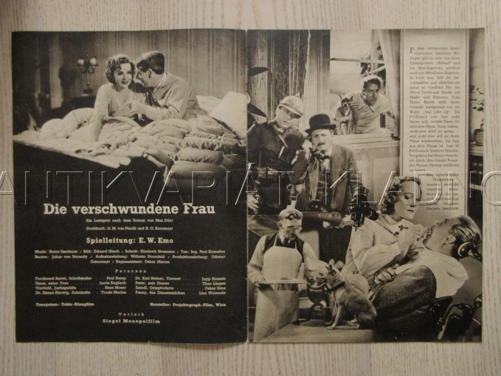 ZTRATILA SE JEDNA PANÍ, P. KEMP, L. ENGSLICH, H. MOSER, FILM RAKOUSKO, FILM KURIER VBŠ Č. 2717
