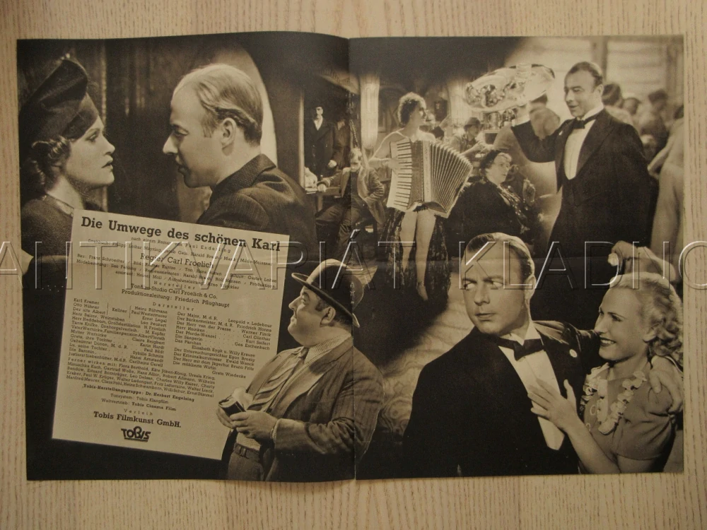 DIE UMWEGE DES SCHÖNEN KARL, R: C. FROELICH, H. RÜHMANN, E. LEGAL, K. SEIFERT, FILM NĚM. ŘÍŠE, FILM KURIER VBŠ Č. 2730