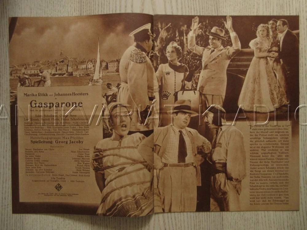 GASPARONE, VESELÝ DOBRODRUH, M. RÖKK, L. SLETAK, O. SIMA, FILM NĚM. ŘÍŠE, FILM KURIER VBŠ Č. 2748