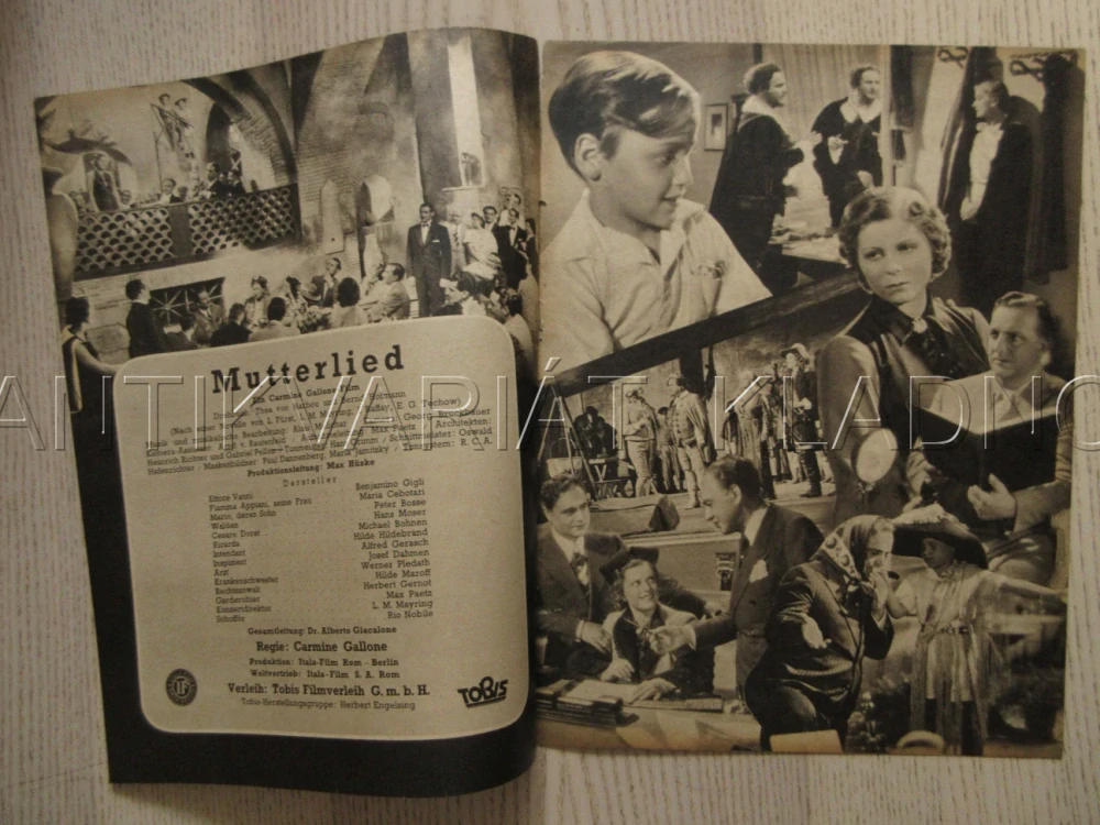 MATČINA PÍSEŇ, B. GIGLI, M. CEBOTARI, H. MOSER,FILM IT, FILM KURIER VBŠ Č. 2749