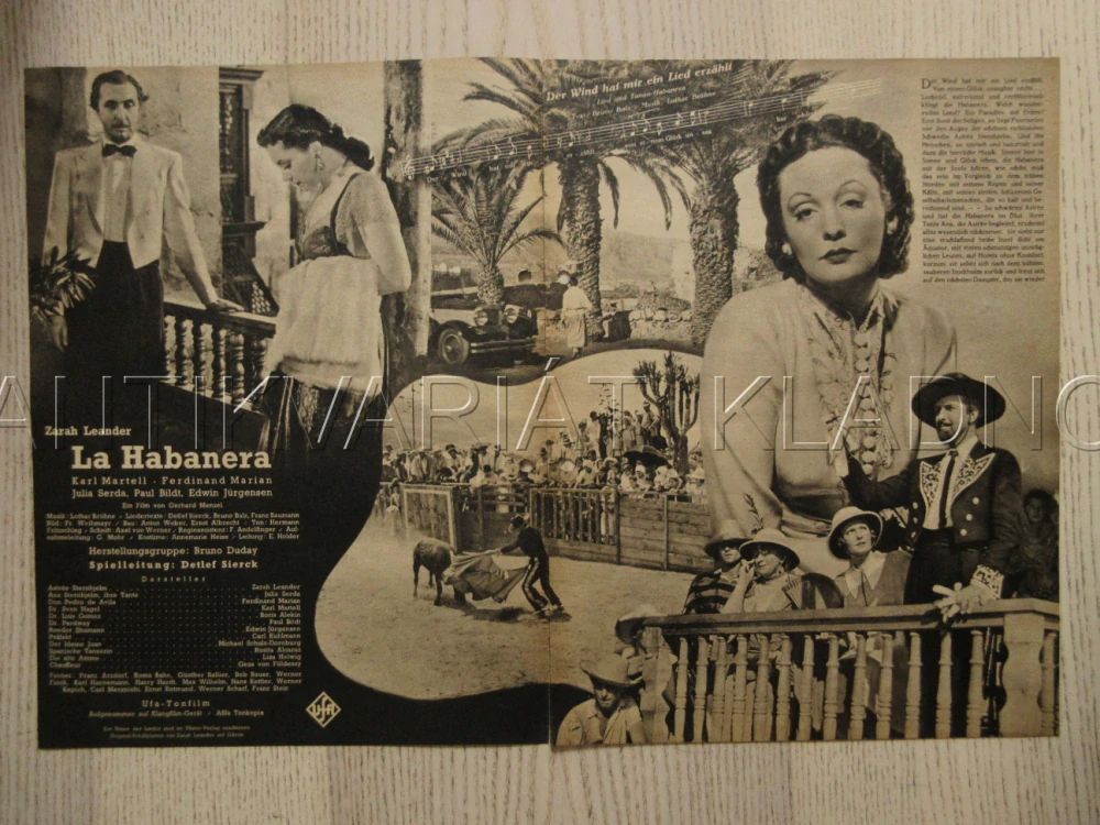 LA HABANERA, Z. LEANDER, J. SERDA, E. JÜRGENSEN, FILM NĚM. ŘÍŠE, FILM KURIER VBŠ Č. 2750