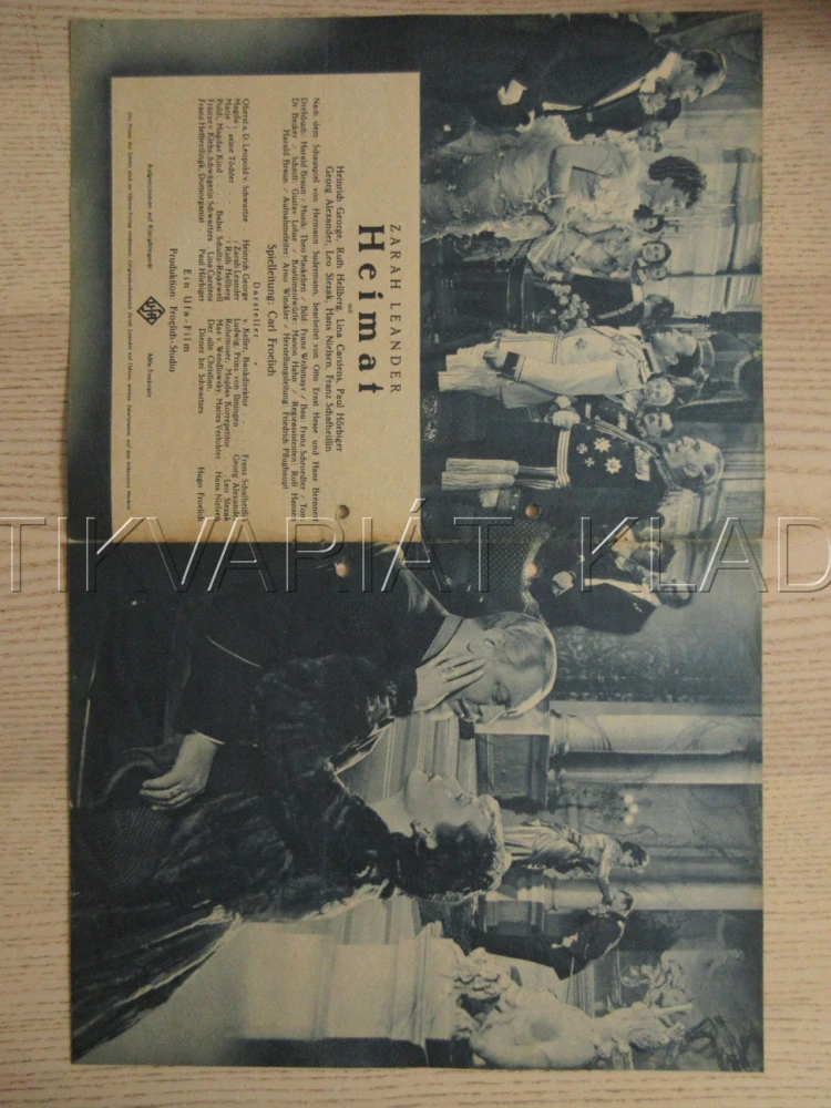DOMOV, Z. LEANDER, P. HÖRBIGER, L. CARSTENS, FILM NĚM. ŘÍŠE, FILM KURIER VBŠ Č. 2802