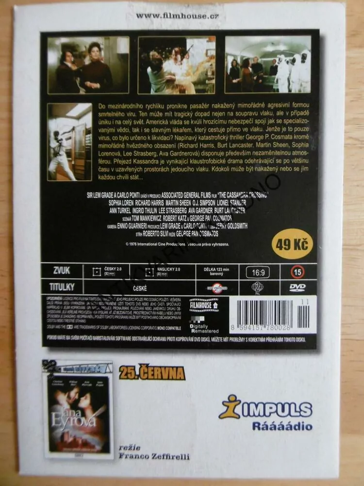 PŘEJEZD KASSANDRA, DVD FILM