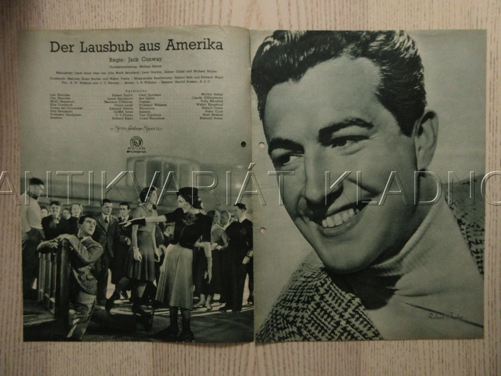 AMERIČAN V OXFORDU, R. TAYLOR, L. BARRYMORE, V. LEIGH, FILM USA, FILM KURIER VBŠ Č. 2821