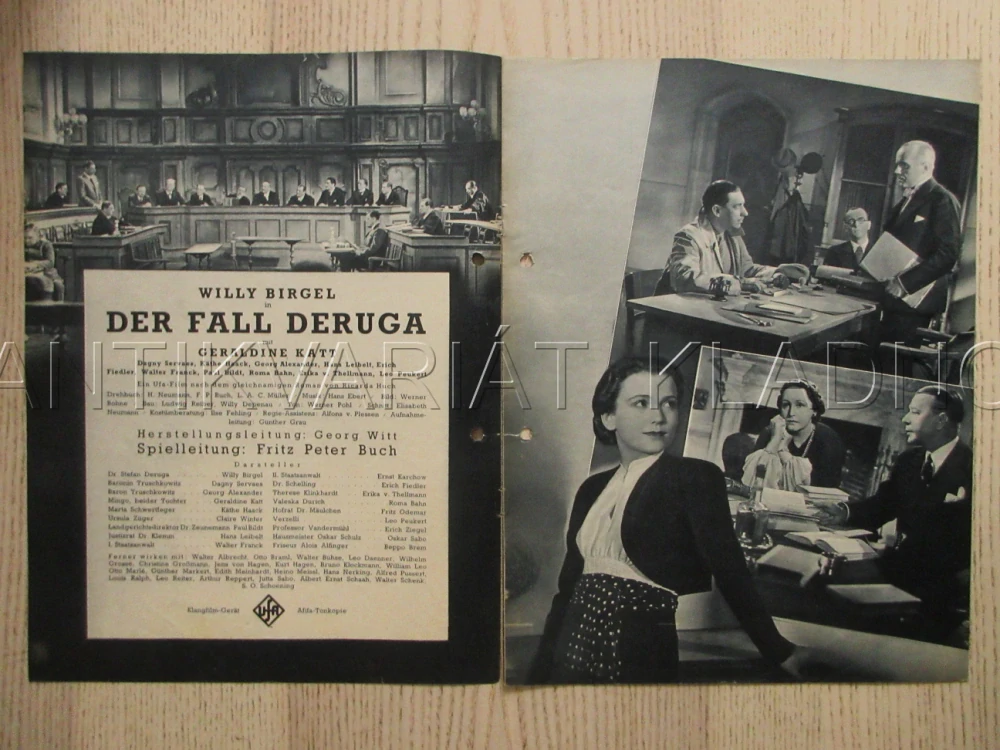 PŘÍPAD DERUGŮV, W. BIRGEL, D. SERVAES, C. WINTER, FILM NĚM. ŘÍŠE, FILM KURIER VBŠ Č. 2823