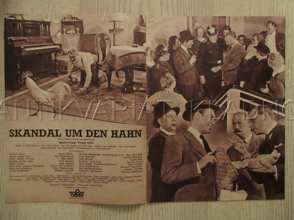 SKANDAL UM DEN HAHN, F. WEBER, E. ELSTER, F. EUGENS, FILM NĚM. ŘÍŠE, FILM KURIER VBŠ Č. 2827