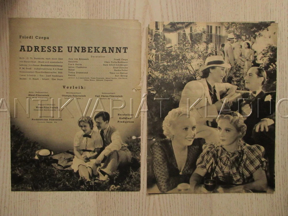 ZE VŠECH JEDINÁ, F. CZEPA, C. FUCHS-KAUFMANN, E. DUMCKE, FILM NĚM. ŘÍŠE/ČSR, FILM KURIER VBŠ Č. 2832