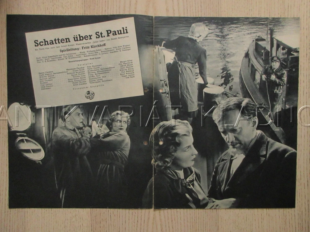 STÍNY NAD PŘÍSTAVEM, M. CLAUDIUS, G. KNUTH, H. BERGMANN, FILM NĚM. ŘÍŠE, FILM KURIER VBŠ Č. 2833