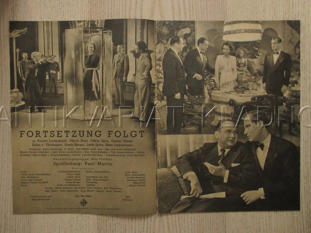 FORTSETZUNG FOLGT, F. LAUTERBACH, V. STAAL, O. SIMA, FILM NĚM. ŘÍŠE, FILM KURIER VBŠ Č. 2838