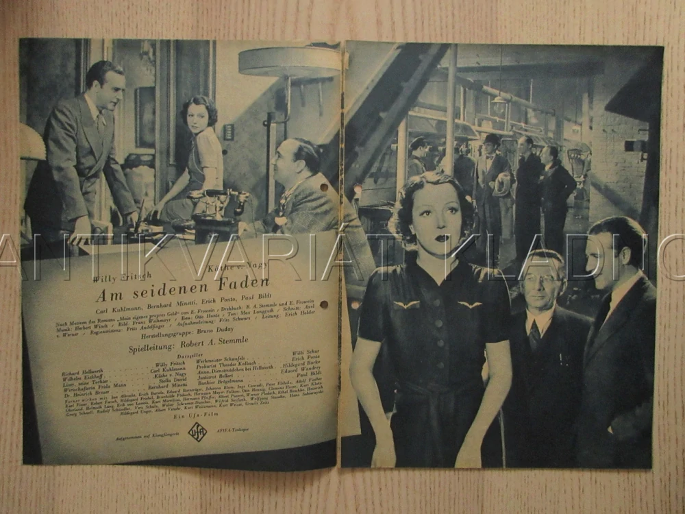 AM SEIDENEN FADEN, P. BILDT, W. FRITSCH, K. V. NAGY, FILM NĚM. ŘÍŠE, FILM KURIER VBŠ Č. 2855